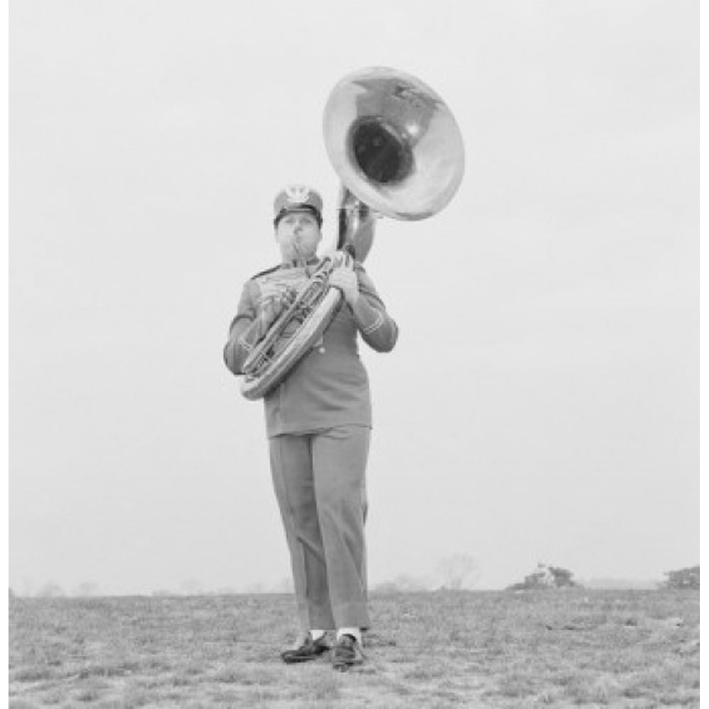 Tuba player of marching band Poster Print (24 x 36)