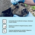 thumbnail image 4 of Ganchos removedores de garrapatas de 3 piezas: removedor de garrapatas para perros, gatos, caballos, humanos y otros animales (azul), 4 of 5