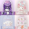 thumbnail image 2 of Sanrio Kuromi bolsa de tela pequeña con cordón, bolsa de almacenamiento de artículos diversos Kawaii, bolsa de cosméticos portátil, dibujos animados de Anime, 2 of 4