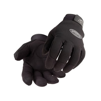

ToolHandz Synthetic Leather Mechanic s Gloves Black Large (4 Pairs)