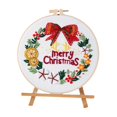 thumbnail image 3 of Kit de bordado navideño, , bricolaje, para principiantes, regalo de Navidad, decoración del hogar, incluye aro, hilos de colores, juego Estilo D, 3 of 9