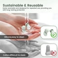 thumbnail image 2 of Bouchons d'Oreilles pour Réduire le Bruit -30dB, Bouchons d'Oreilles en Silicone Réutilisables pour Réduction de Bruit, Protection Auditive avec 8 Embouts et Étui de Transport, 2 of 4