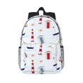 thumbnail image 1 of Disketp Nautical Lighthouse Sailboat Mochila Escolar de 15 Pulgadas, Mochila Ligera para Estudiantes, Viajes y Trabajo, Cómoda y Resistente para el Uso Diario, 1 of 6