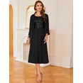 thumbnail image 2 of Vestido de lentejuelas GRACE KARIN Mother of The Bride con chaqueta negra, 2 of 4