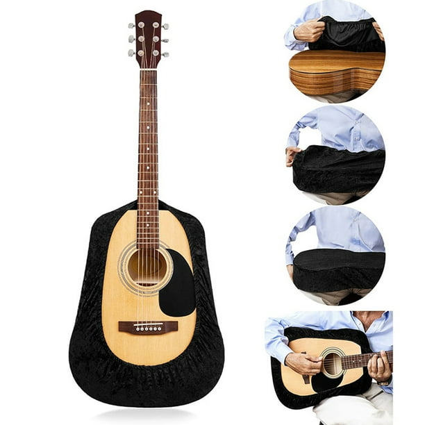Cubierta de Guitarra, Manga Protectora de Guitarra Accesorio de Guitarra Compacta Compacta Portátil Franela Negra Resistente Para La la Guitarra de Los Cortadores