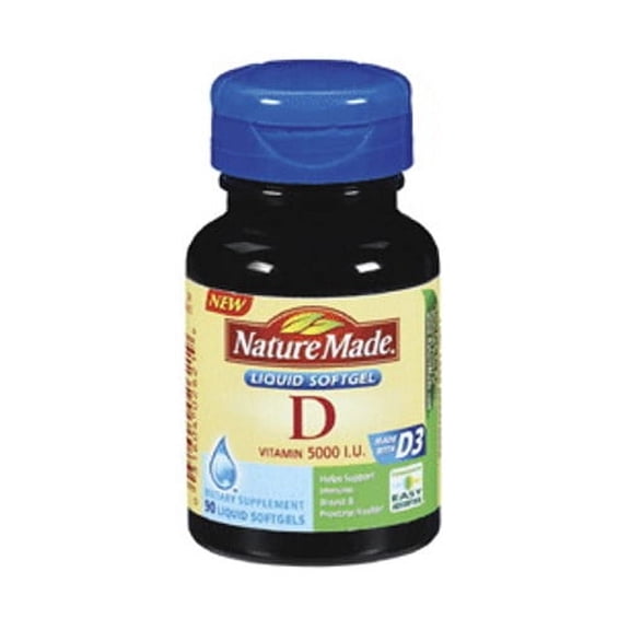 Nature Made Vitamin D3 5000 Iu Liquid Softgels - 90 Ea