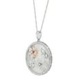 thumbnail image 2 of Brilliance Fine Jewelry Mother of Pearl, Crystal,Flowers Pendant in Sterling Silver,18", 2 of 4