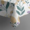 thumbnail image 4 of 52x52 Inch Waterproof Square Tablecloth, Thickened Polyester Table Cover for Dining & Parties, Floral Print, 4 of 6