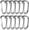 Silver, variant on 3" Aluminum Carabiner Clips, 12PCS D Ring Shape Keychain Carabiners Hook Buckle