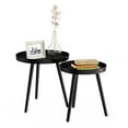 thumbnail image 3 of Nesting End Tables Circular Contemporary Decor by Lavish Home, Set of 2 (Black), 3 of 8