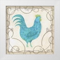 thumbnail image 1 of Shamp, Cindy 26x26 White Modern Wood Framed Museum Art Print Titled - Teal Rooster I, 1 of 4