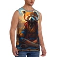 thumbnail image 2 of Fotbe Prairie Meditating Raccoon Men's Camiseta sin Mangas Estampada para Hombres, Playera Casual para Gimnasio, Entrenamiento, Playa-XX-Large, 2 of 7