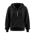thumbnail image 6 of Weikingp Zip Up Hoodie Women Sport Jackets Hoodies for Women Pullover Sweatshirts Hoodies Y2k Sweatshirt for Women Sweat Jackets Workout Jackets Cute Hoodies Long Sleeve Hoodies Black L, 6 of 7