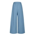 thumbnail image 6 of Chbgutlmr Wide Leg Pants Women Solid Color Lightweight Elastic Waist Loose Casual Drawstring Trousers, 6 of 6
