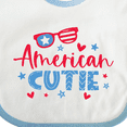 thumbnail image 4 of Inktastic 4th of July American Cutie Red and Blue Stars and Hearts Boys or Girls Baby Bib, 4 of 4