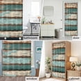 thumbnail image 6 of Teal Blue Wood Grain Fabric Shower Curtain Vintage Wooden Washable Shower Curtains for Bathroom, Waterproof Bath Curtain with Hooks Home Decor 72x72in, 6 of 8