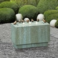 thumbnail image 6 of LuxenHome 24 Inch Outdoor Water Fountain, Resin Stone and Patina Rectangular Water Fountains Outdoor and Indoor with LED Lights, 6 of 7