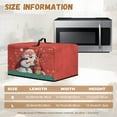 thumbnail image 5 of TSOVTHRID Santa Claus Snowman Reindeer Print Air Fryer Toaster Oven Dust Cover, Protective Countertop Microwave Oven Cover for Home Indoor Christmas Decor, 20.9"W x 15.7"D x 12.4"H, L, 5 of 7