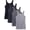 Black/Greys, variant on Kalon Women's 4-Pack Scoop Neck Tank Top Base Layer (4X-Large, Festival)