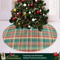 thumbnail image 3 of Yayeee Christmas Tree Skirt 35 inches for Xmas Tree Holiday Party Decoration, Red Green Tartan Pattern, 3 of 6