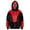 Deep Red, variant on Full Face Masked Zip Hoodie, Spider Web Printed Hooded Sweatshirt Cosplay Costume Jacket for Boys Girls