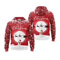 thumbnail image 2 of Sudadera con capucha navideña con estampado completo para hombres y mujeres, sudadera con capucha con gráfico de Papá Noel, sudaderas holgadas de gran tamaño, ropa para hombres, 2 of 5