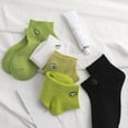 thumbnail image 4 of ADDHAT 4 Pares De Calcetines Tobilleros De Con Bordado Para Mujer Y, 4 of 7