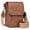 Brown, variant on Vintage Women's Shoulder Crossbody Bag for Women Adjustable Wide Strap Handbag Multi-Zipper Compartments Wallet Phone Bag