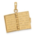 thumbnail image 5 of 14K Yellow Gold Charm Pendant Themed 22 mm 13 Lord'S Prayer Bible, 5 of 7