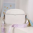 thumbnail image 1 of Bolso de hombro de cuero de PU para mujer Bolso cuadrado pequeño simple de moda para el trabajo (Blanco), 1 of 6