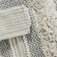 thumbnail image 4 of Grey Woven Texture Stripe Bath Rug – 20x32" Soft Absorbent Bathroom Rug for Shower & Tub Area, 4 of 12