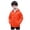Orange, variant on Kids Lightweight Puffer Jacket Packable Bubble Coat Cotton Coats Zip Up Hooded Outwear（Orange,5-6 Years）