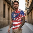 thumbnail image 3 of Garronmavis American Flag Eagle Matching Golf Shirts for Couple His and Hers Golf Shirts 4-Way Stretch Matching Mens Hawaiian Shirt Suitable for Tennis Enthusiasts Lightweight, 3 of 6