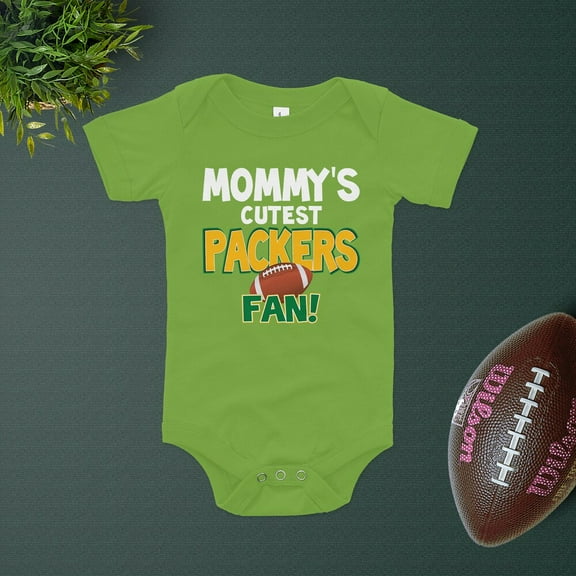 Baby Bodysuit BELLA CANVAS Mommy'S Cutest Packers Fan Baby Bodysuit