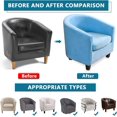 thumbnail image 6 of LINLIN Club Chair Slipcover, tub chair covers 2 piece, Universal Spandex Pattern Armchair Sofa Cover Cover Couch Slipcover for Living Room Club Bar Counter, 6 of 7