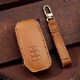 thumbnail image 3 of Kenally Funda para llave de coche, reemplazo elegante, portátil, hecha a mano, cubierta para vehículo automotriz, accesorios protectores con Automoción decorativa y accesorios Marrón 3 Clave, 3 of 6