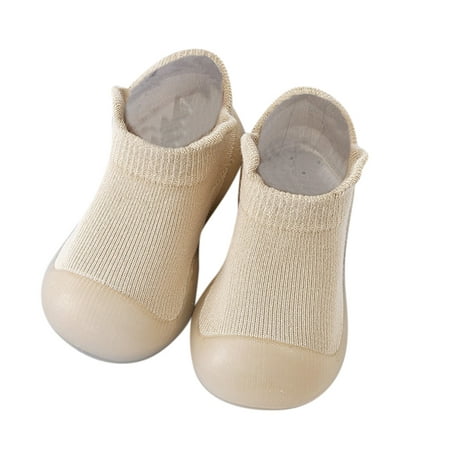 

yinguo toddler kids baby boys girls shoes solid ruffled soft soles first walkers antislip shoes prewalker sneaker khaki 18