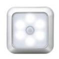 thumbnail image 2 of Night Light Motion Sensor LED Light night light; motion Human Induction Night Lamp for Home Hotel, Square, Silver Housing, White Light, 2 of 8