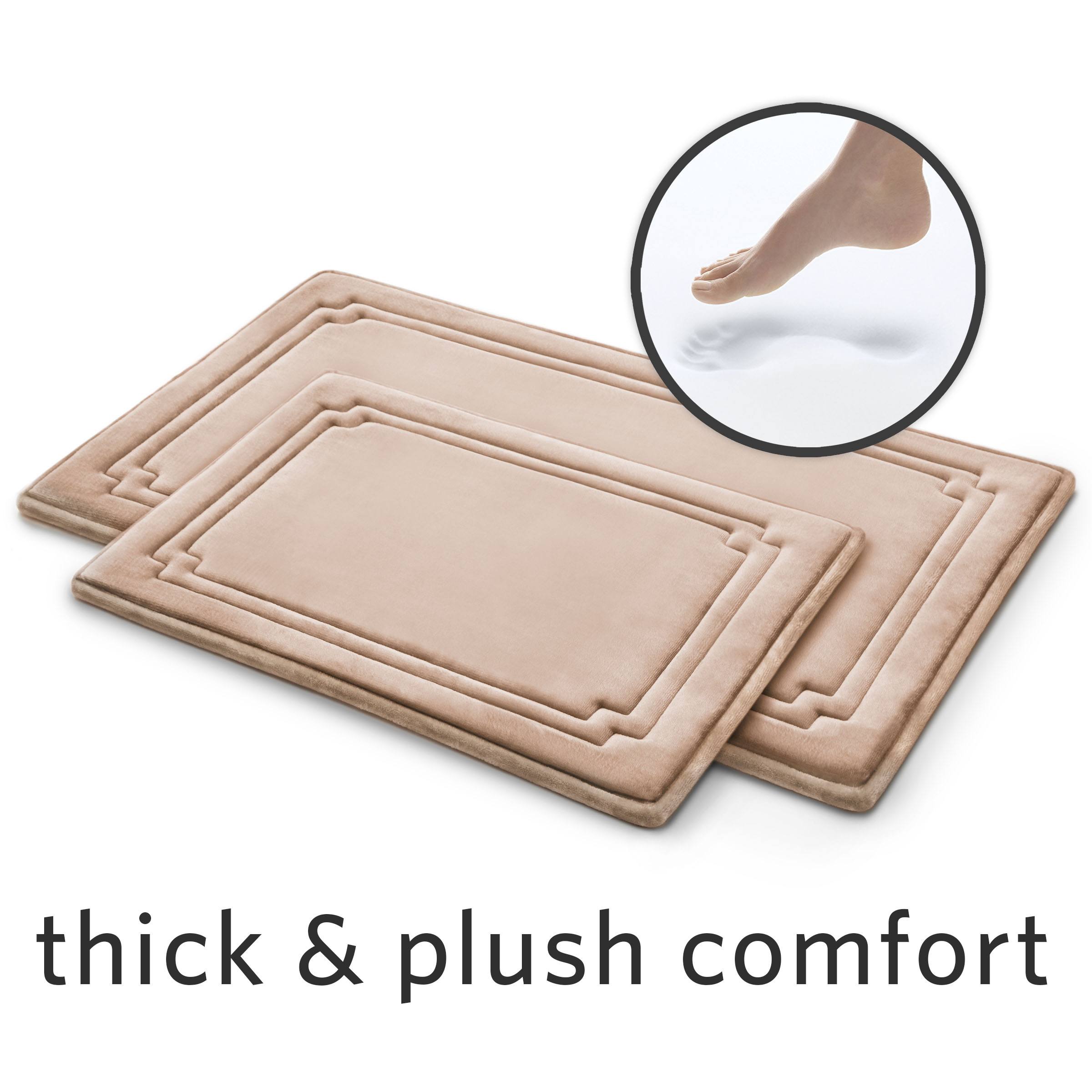 Better Homes & Gardens Thick & Plush Bath Rug, Cherry, Charcoal Infused Memory Foam, 21x34"