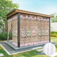 thumbnail image 6 of Outdoor Curtains for Patio Waterproof, Happy Easter Outdoor Privacy Panels Grommet, Gnomes Rabbit Flowers Eggs Brown Wood Grain Blackout Outside Curtains for Porch/Cabana 54"x95", 1 Panel, 6 of 8