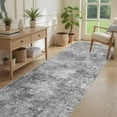 thumbnail image 5 of UERMEI 3x8 Runner Washable Area Rugs for Living Room, Modern Abstract Printed Rug, Vacuum-Friendly, Non Slip Indoor Rug for Bedroom Entryway Home Decor Carpet, Gray, 5 of 7
