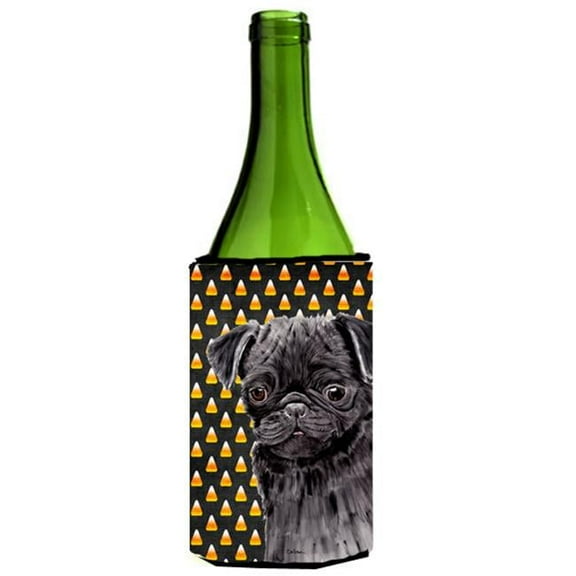 Pug Candy Corn Halloween Portrait Wine Bottle Hugger - 24 oz.