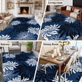 thumbnail image 5 of Blue Black Flowers Area Rugs 8'x10', Washable Small Throw Rugs for Living Room Patio, Modern Abstract Blooms Floral Indoor Outdoor Rug Non-Slip Low Pile Carpet Runner Reversible Floor Mats, 5 of 8