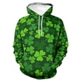 thumbnail image 2 of Sudadera con capucha con estampado de tréboles de la suerte y plantas para hombre, ropa con estampado de hierba y flores en 3D, novedad en sudaderas con capucha, moda Harajuku y2k, 2 of 4