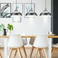 thumbnail image 4 of Estilo moderno industrial cubierta de la olla lámpara colgante para comedor estudio luz techo decorations30cm diámetro plata, 4 of 8