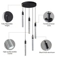 thumbnail image 6 of ZHLWIN 5-Light Modern Light Fixture Kitchen Island Pendant Light Dimmable LED Black Mini Pendant Lighting Dinning Room Living Room Kitchen Black Pendant Lights, 6 of 7