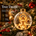 thumbnail image 6 of Glowing Christmas Story Ornament, 3.15in Light-Up Mini Holiday Scene with Warm LED Light, Festive Keepsake Gift for Home Christmas Party Tree Mantel Holiday Decoration, E, 6 of 7