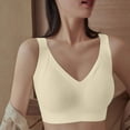 thumbnail image 4 of Sports Bras For Women Comfortable Ribbed Wireless Bralettes Adjustable Padded Everyday Bra 2PC, 4 of 5