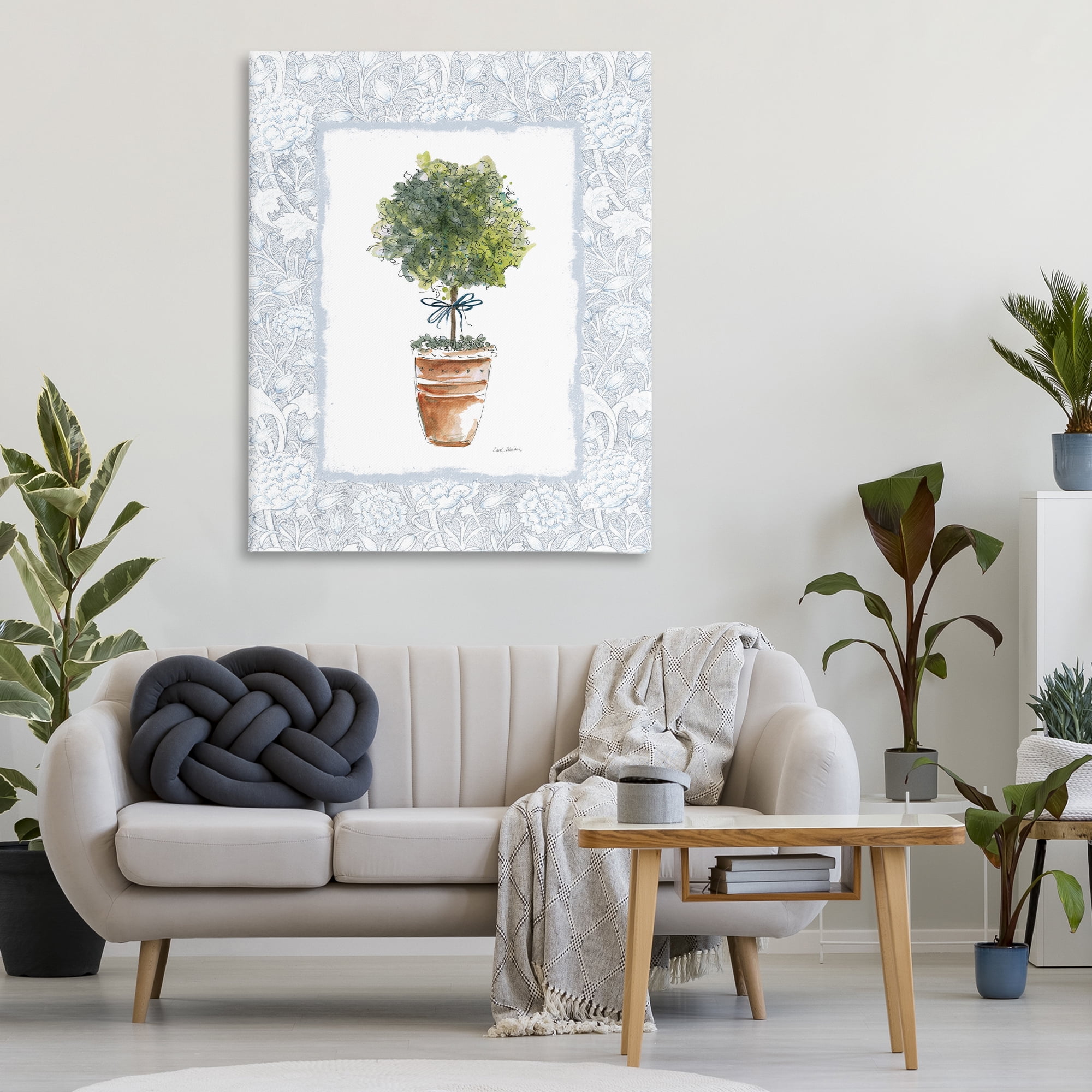 Stupell Industries Potted Topiary in Terracotta Canvas Wall Art, design by Carol Robinson