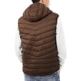 thumbnail image 2 of Ma Croix Mens Ultra Light Puffer Down Hooded Vest Polyester Padded Packable All Season Vest, 2 of 8
